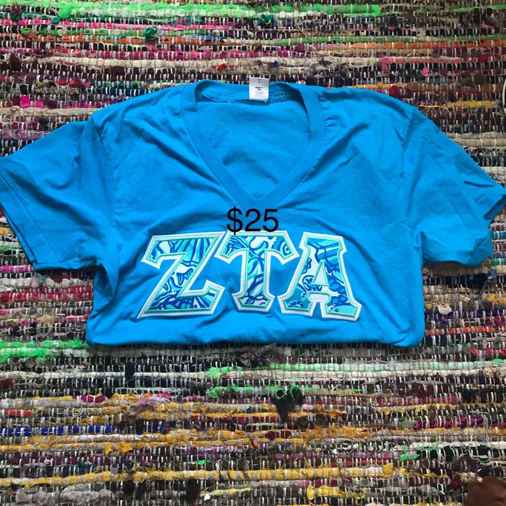 Zeta Tau Alpha stitch Letter